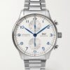 IWC 샤프하우젠 포르투기저 화이트다이얼 스틸줄