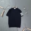 톰브라운 밀라노 스티치 사선 완장 라운드 반팔 니트